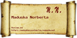 Maduska Norberta névjegykártya